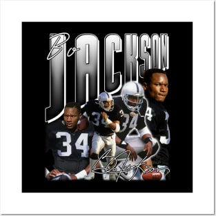 Bo Jackson Bo Knows Signature Vintage Legend Baseball Football Bootleg Rap Graphic Style Posters and Art